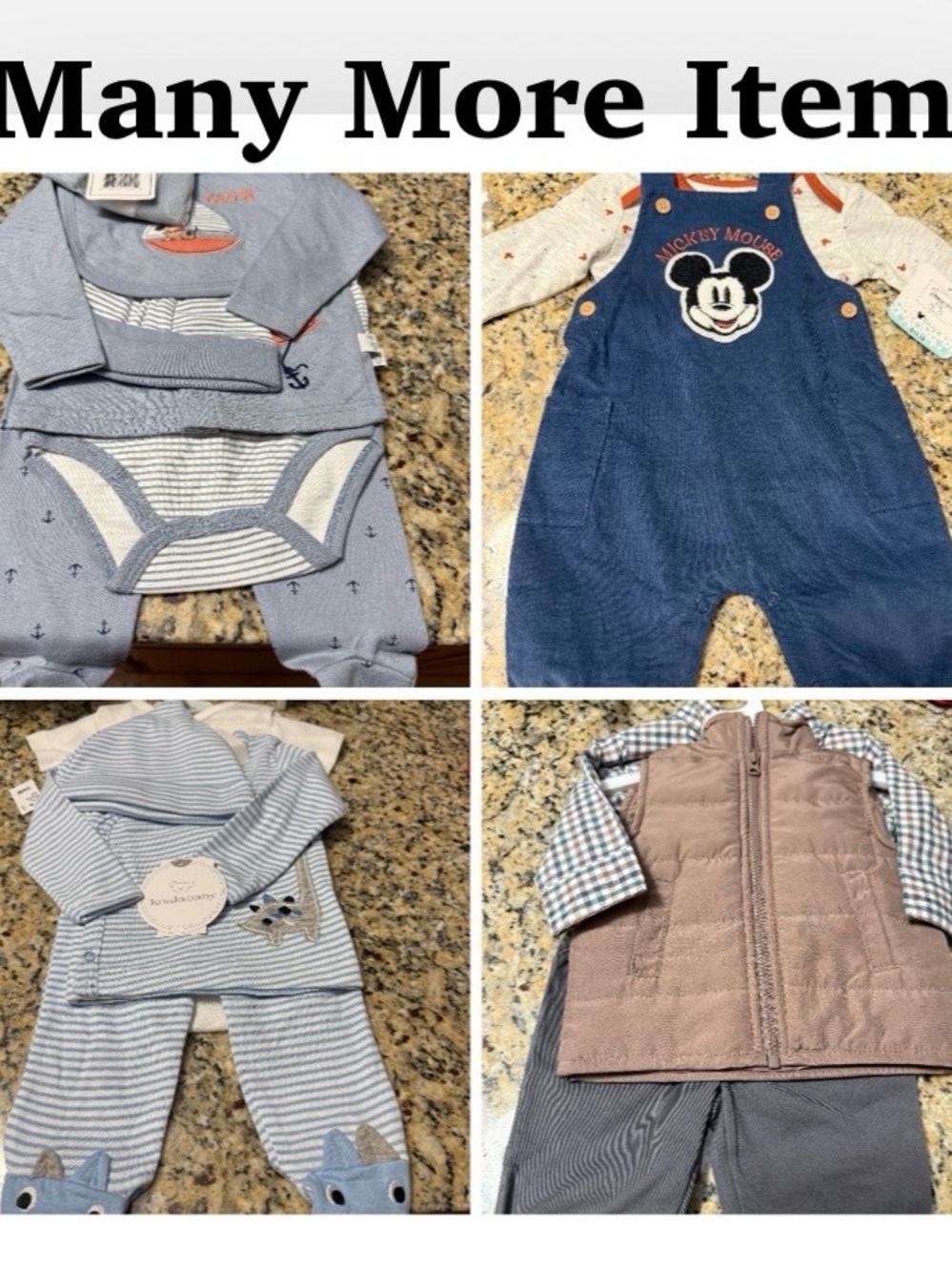 Boys Bundle Duck Goose Capt'n Sailboat Blue Baby One-Piece Set + #5